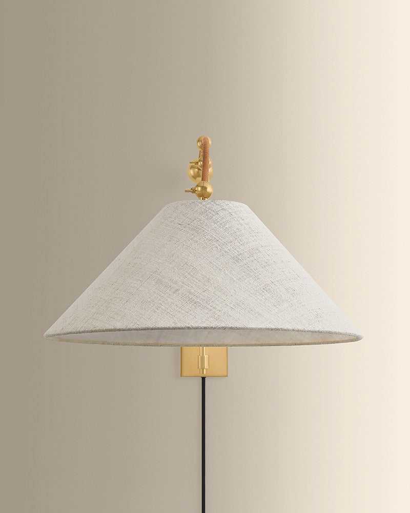 Sylva One Light Wall Sconce in Aged Brass Hudson Valley Canada