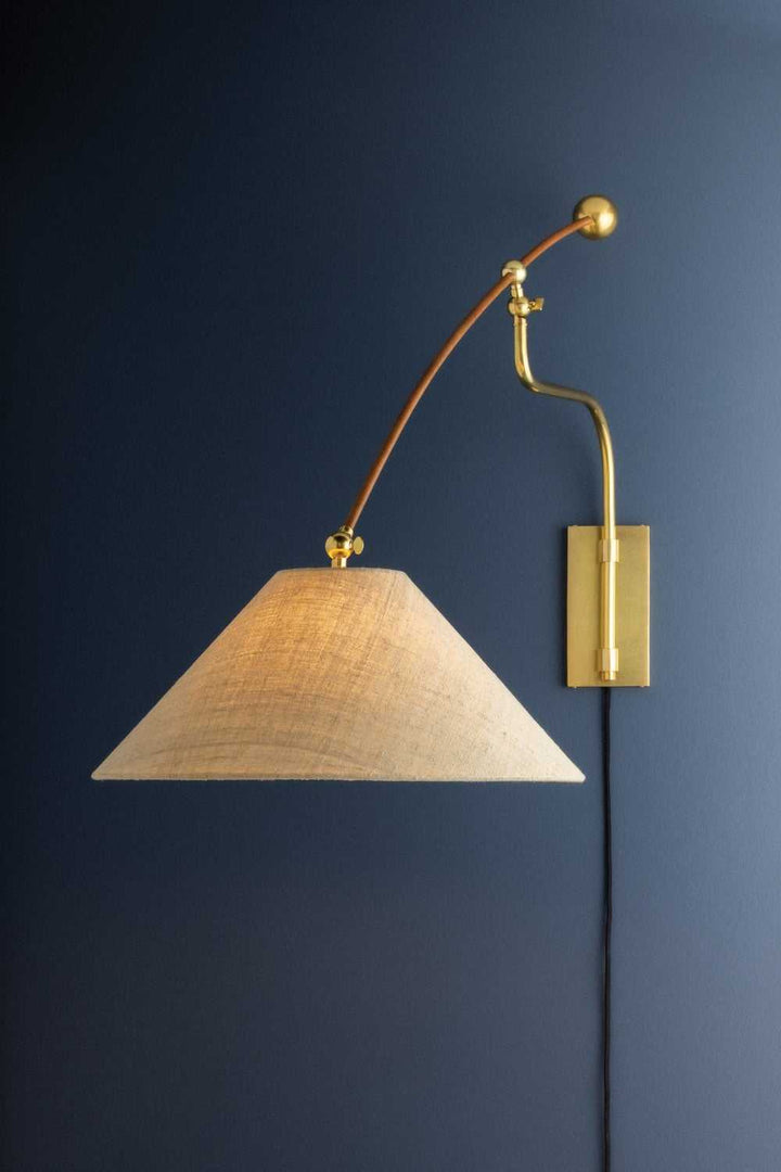 Sylva One Light Wall Sconce in Aged Brass Hudson Valley Canada