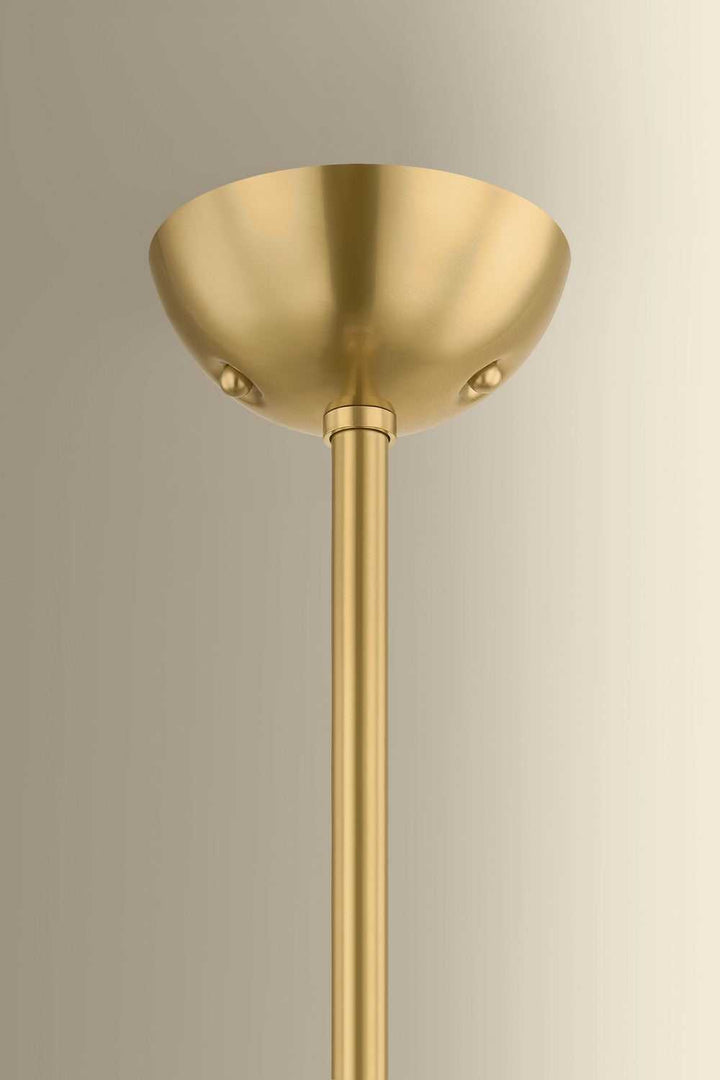 Bleecker One Light Pendant in Aged Brass Hudson Valley Canada