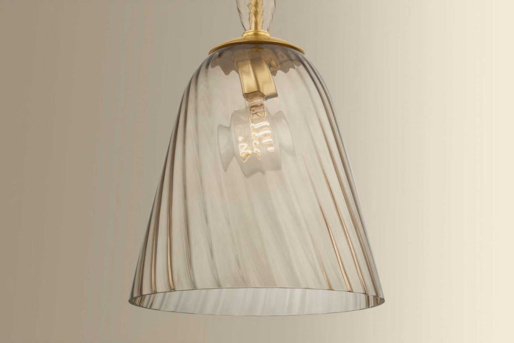 Bleecker One Light Pendant in Aged Brass Hudson Valley Canada