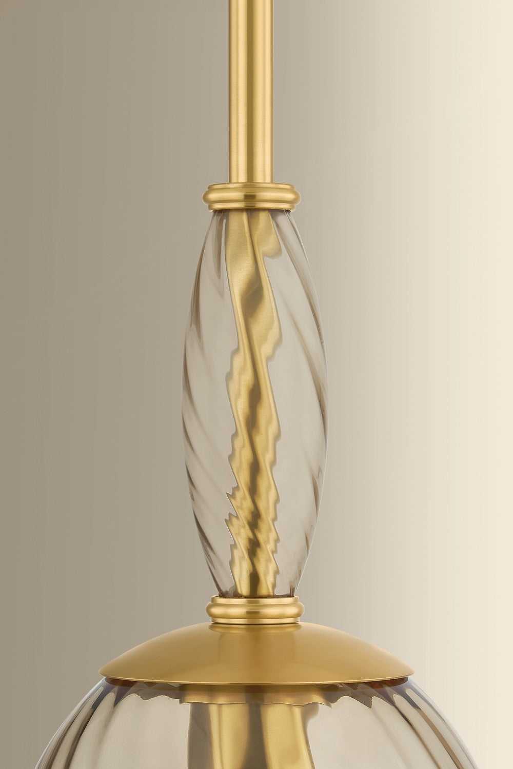 Bleecker One Light Pendant in Aged Brass Hudson Valley Canada
