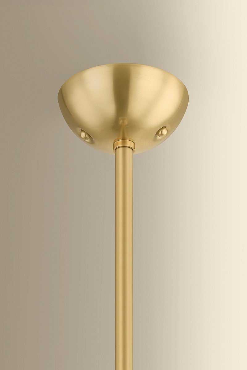 Bleecker One Light Pendant in Aged Brass Hudson Valley Canada