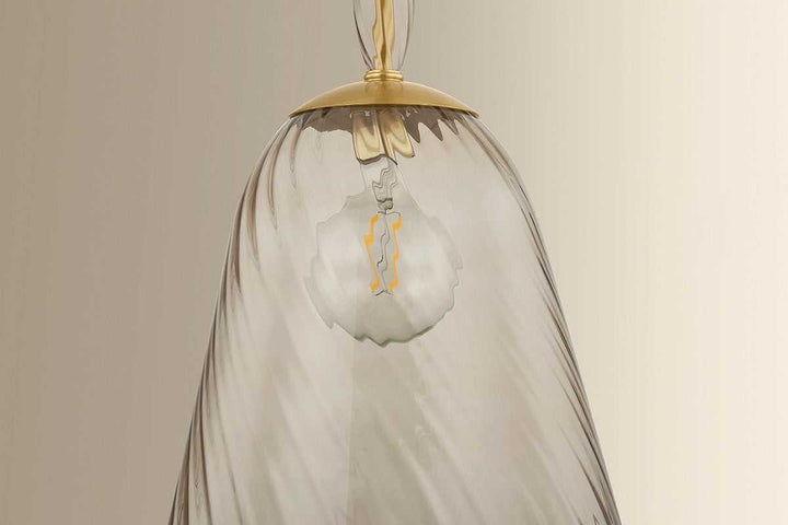 Bleecker One Light Pendant in Aged Brass Hudson Valley Canada