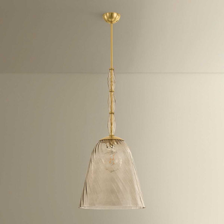 Bleecker One Light Pendant in Aged Brass Hudson Valley Canada