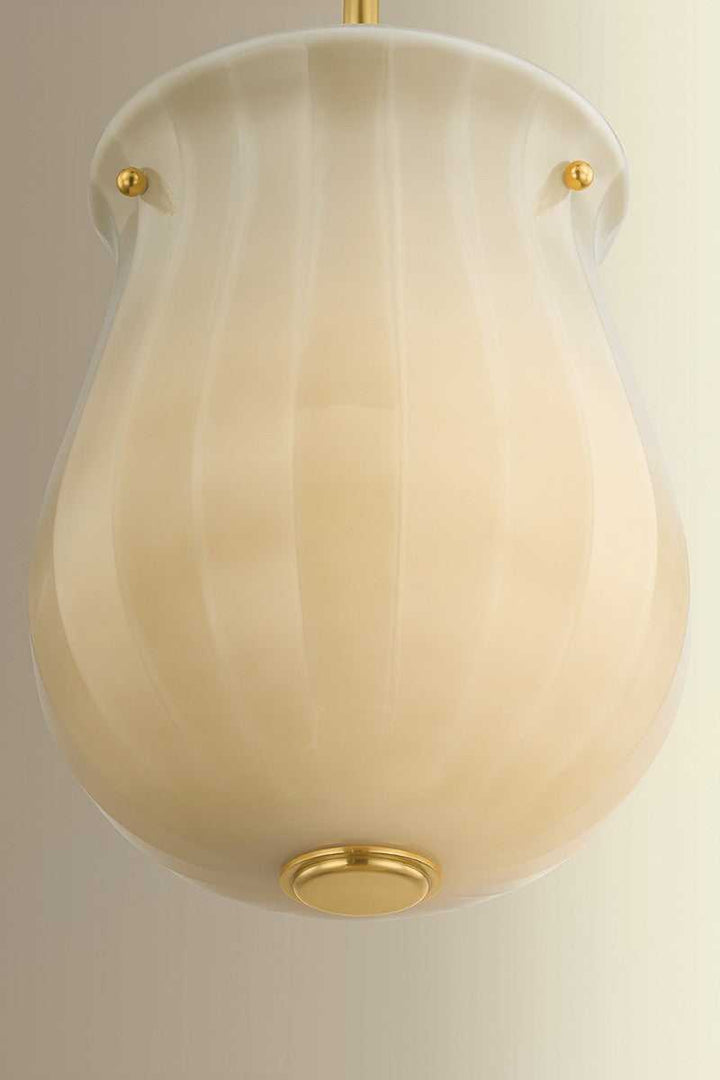 Nevins One Light Pendant in Aged Brass Hudson Valley Canada