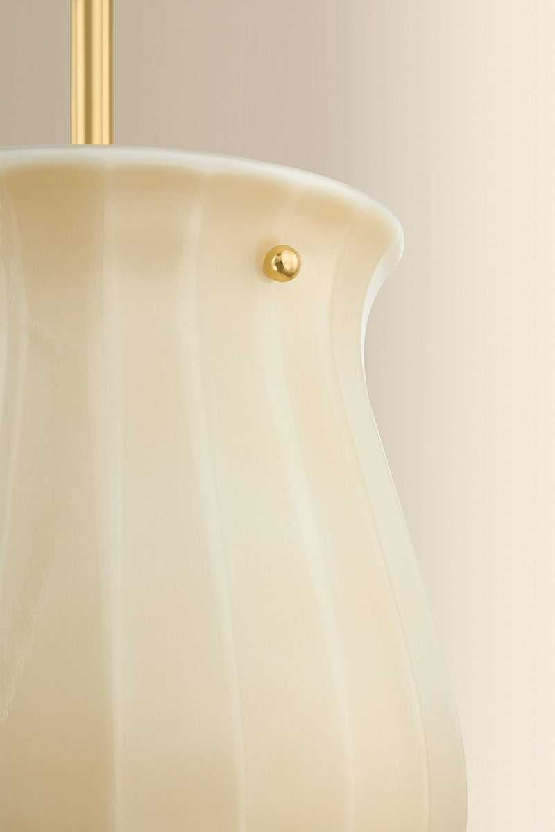Nevins One Light Pendant in Aged Brass Hudson Valley Canada