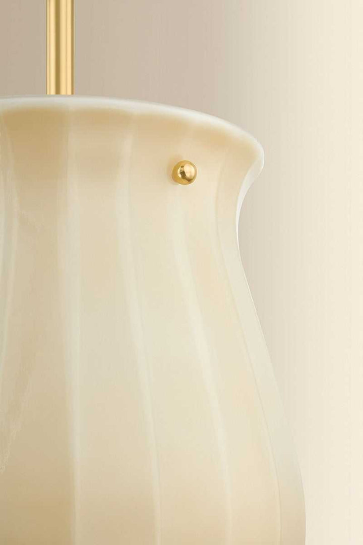 Nevins One Light Pendant in Aged Brass Hudson Valley Canada