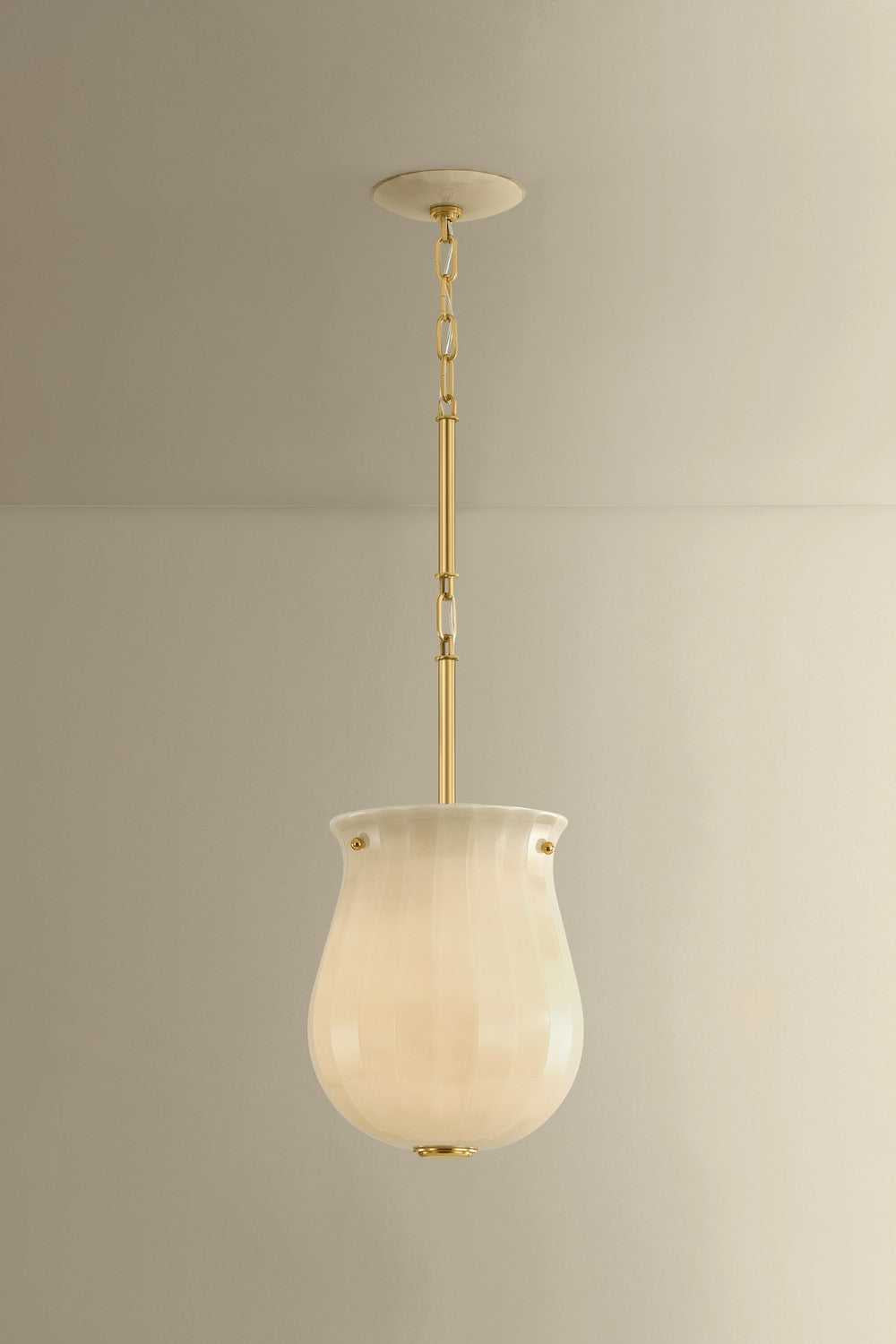Nevins One Light Pendant in Aged Brass Hudson Valley Canada