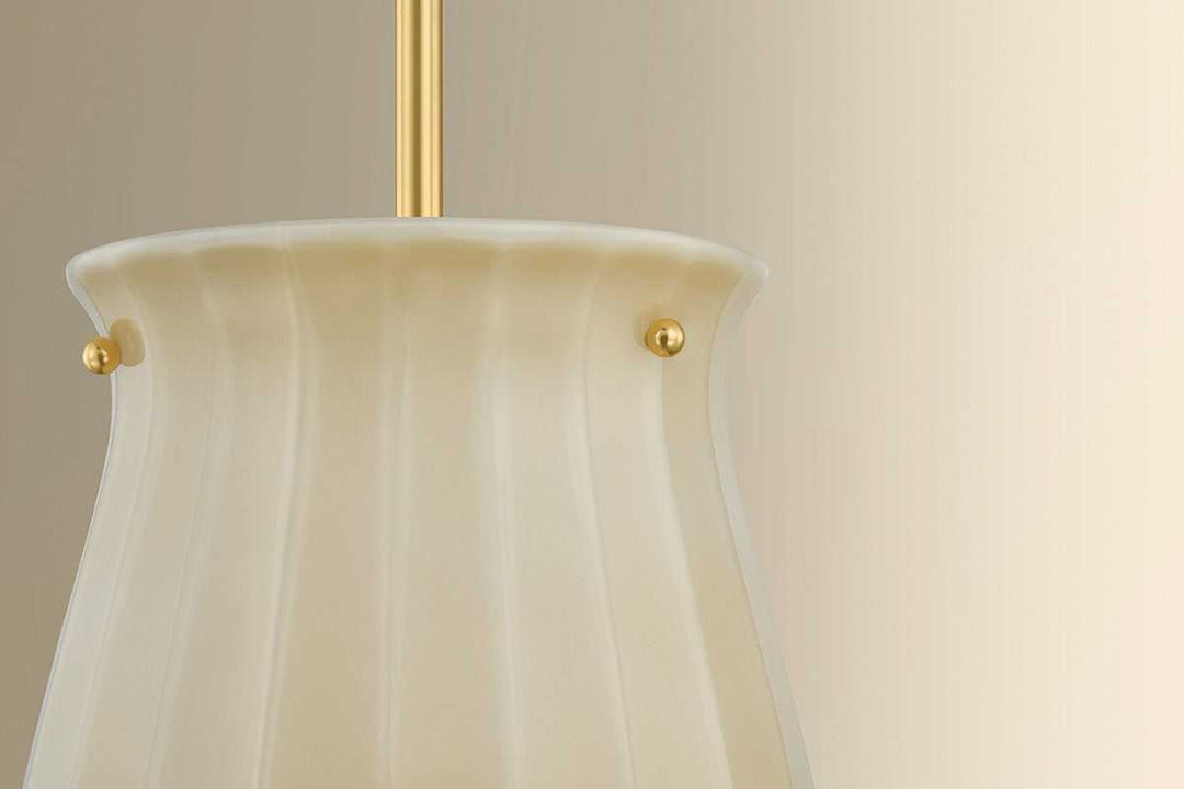 Nevins One Light Pendant in Aged Brass Hudson Valley Canada