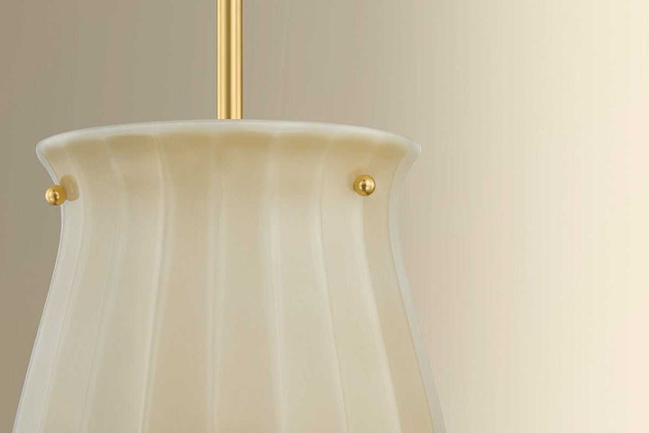 Nevins One Light Pendant in Aged Brass Hudson Valley Canada