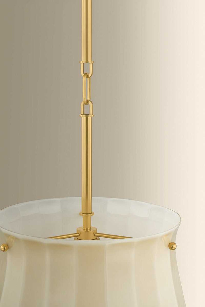 Nevins One Light Pendant in Aged Brass Hudson Valley Canada
