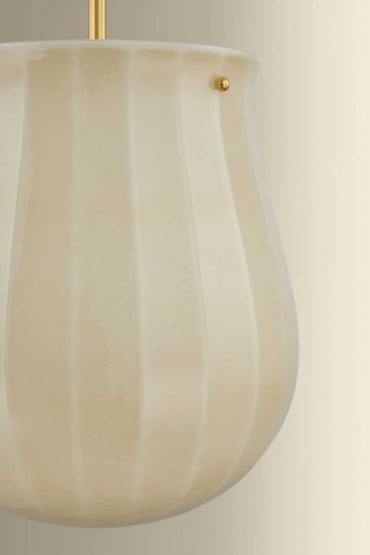 Nevins One Light Pendant in Aged Brass Hudson Valley Canada