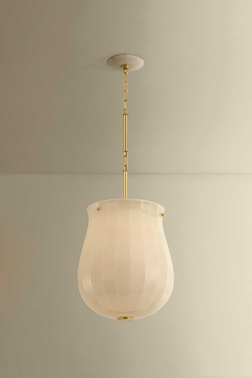 Nevins One Light Pendant in Aged Brass Hudson Valley Canada