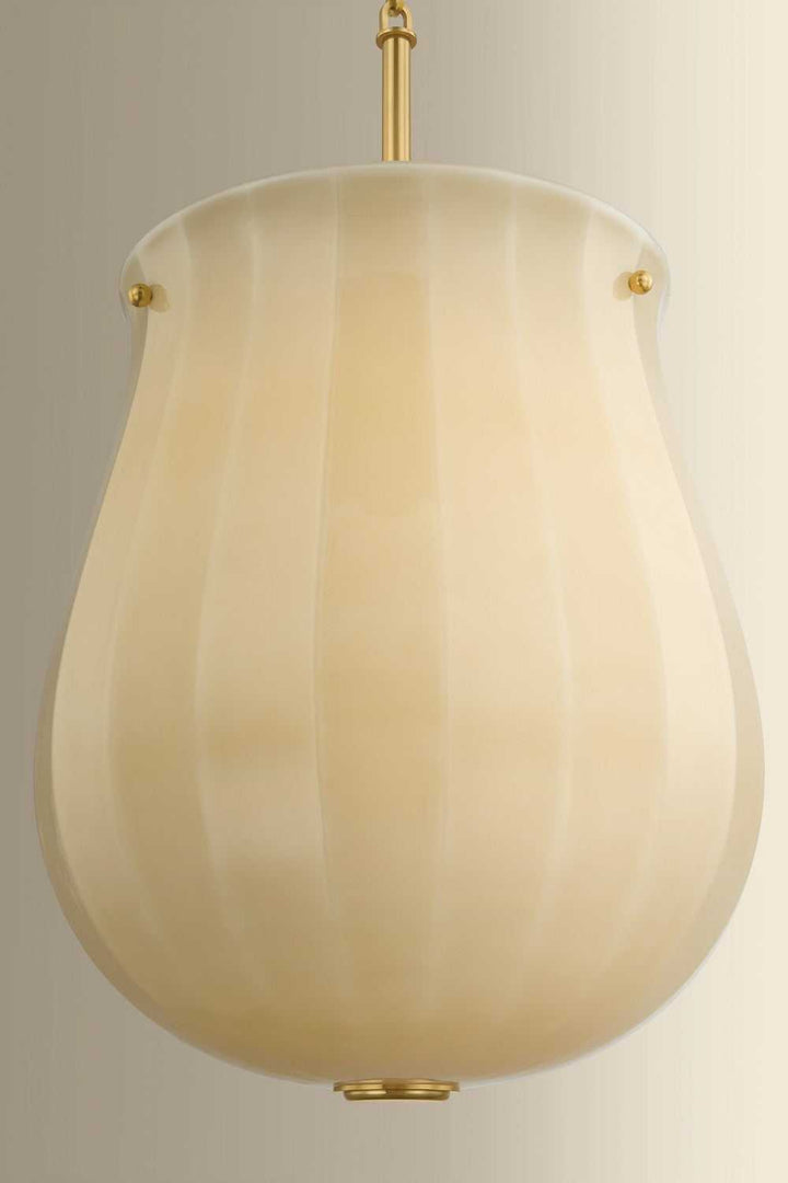 Nevins One Light Pendant in Aged Brass Hudson Valley Canada