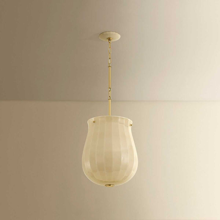 Nevins One Light Pendant in Aged Brass Hudson Valley Canada