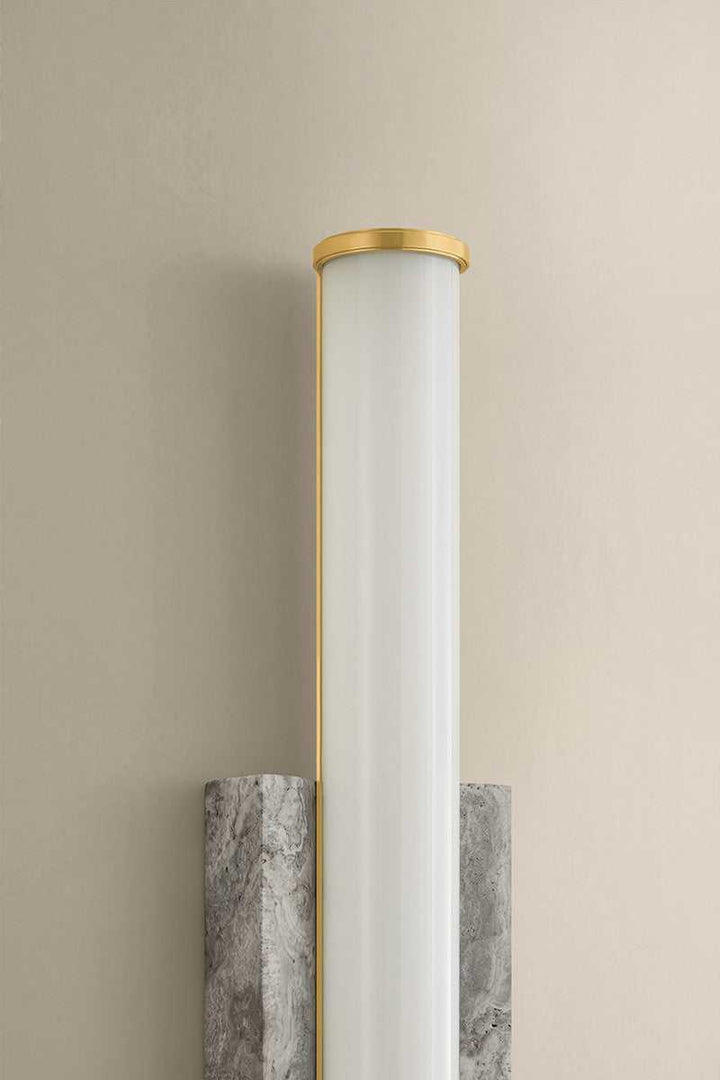 Stony Point LED Wall Sconce in Aged Brass Hudson Valley Canada