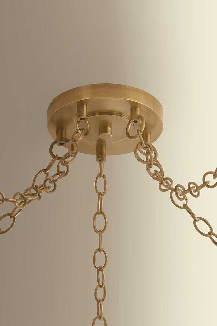 Omi Five Light Chandelier in Patina Brass Hudson Valley Canada
