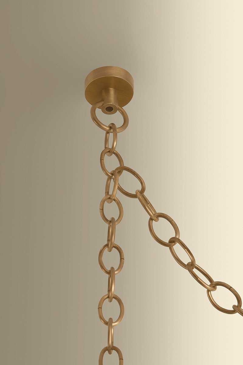 Omi Five Light Chandelier in Patina Brass Hudson Valley Canada