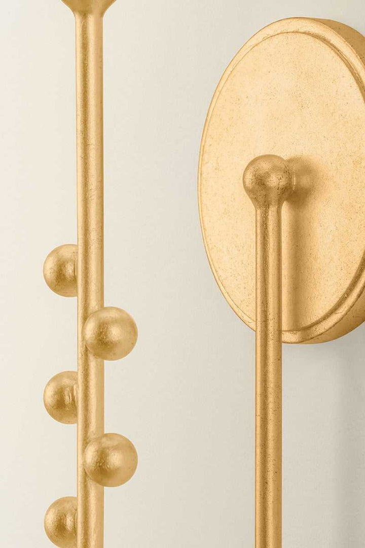 Pine Hills One Light Wall Sconce in Vintage Gold Leaf Hudson Valley Canada
