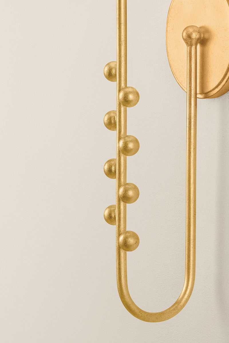 Pine Hills One Light Wall Sconce in Vintage Gold Leaf Hudson Valley Canada