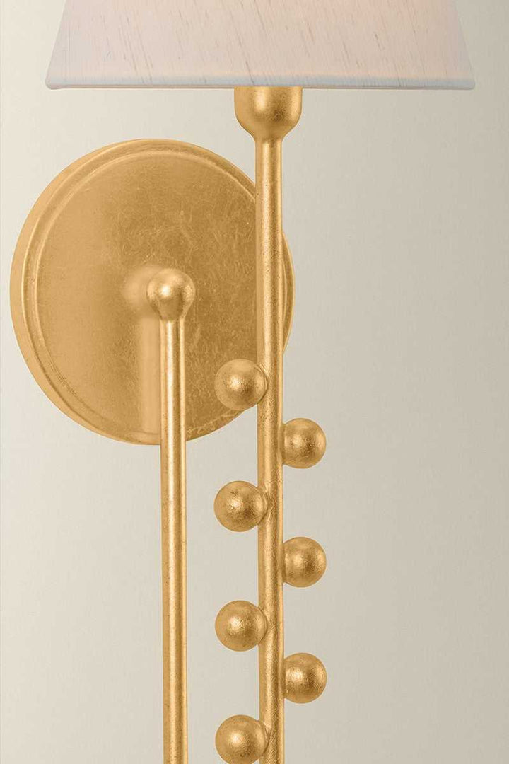 Pine Hills One Light Wall Sconce in Vintage Gold Leaf Hudson Valley Canada
