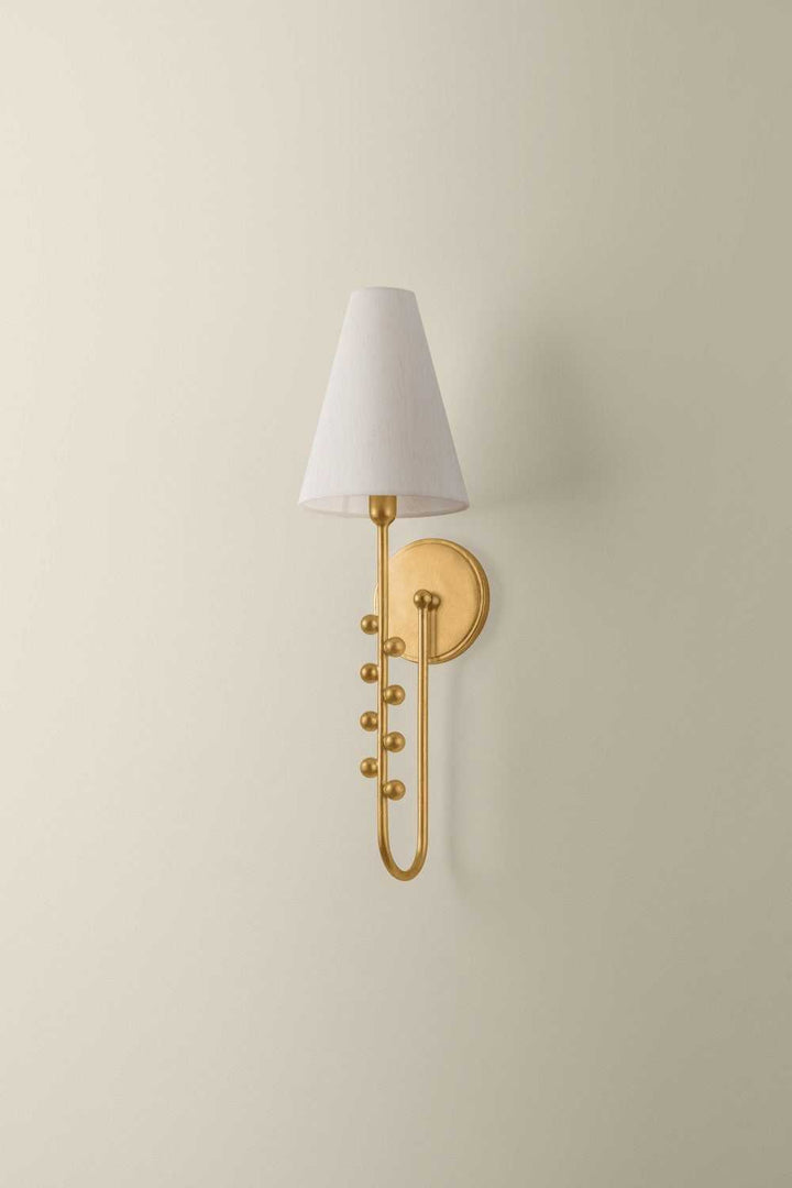Pine Hills One Light Wall Sconce in Vintage Gold Leaf Hudson Valley Canada