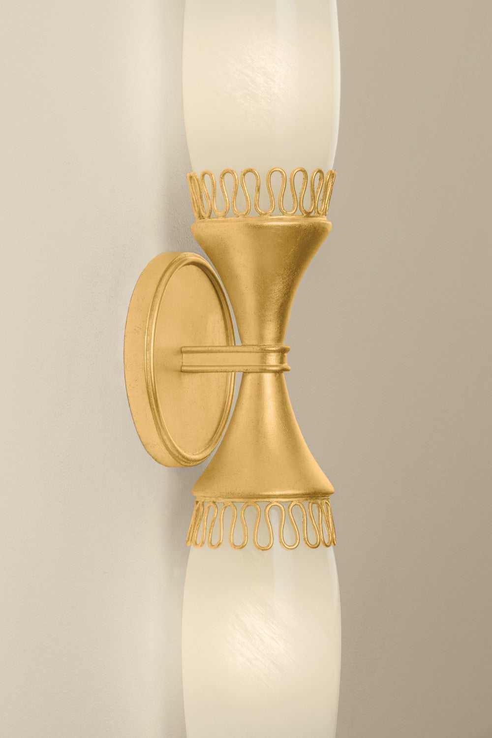 Pennebrook Two Light Wall Sconce in Vintage Gold Leaf Hudson Valley Canada