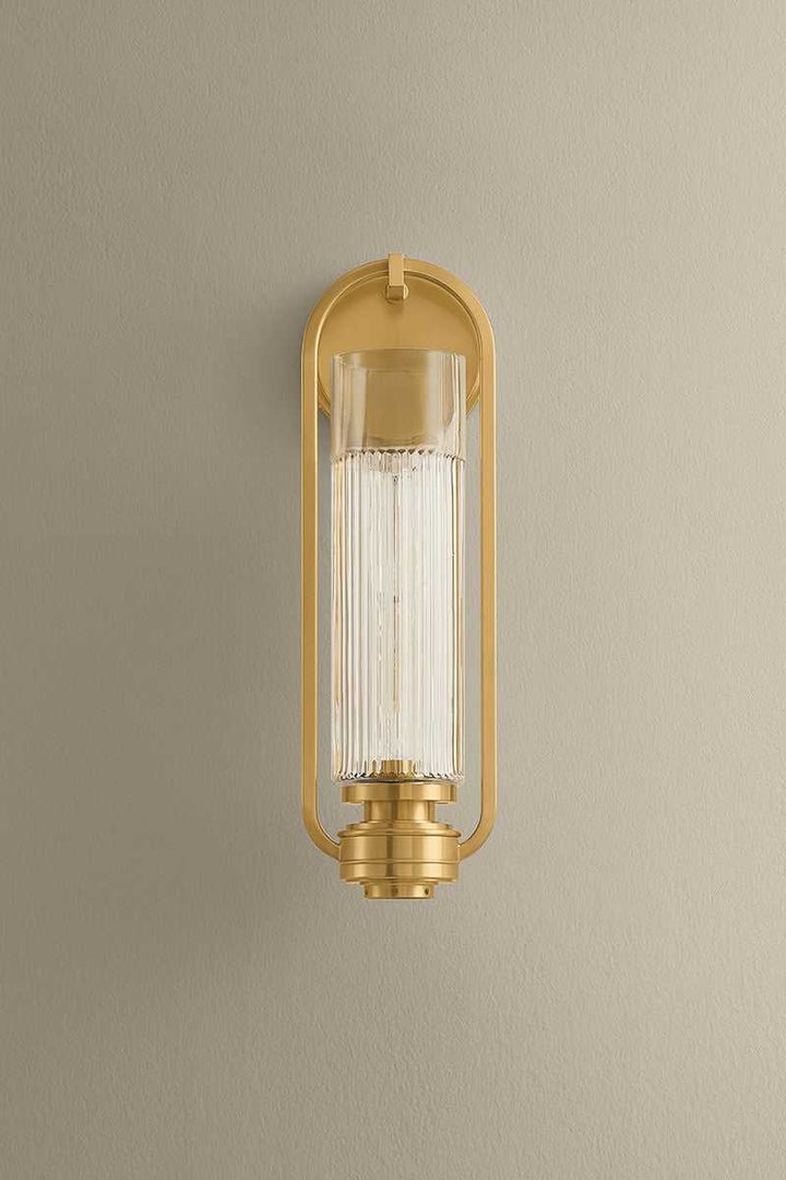Binnewater One Light Wall Sconce in Aged Brass Hudson Valley Canada