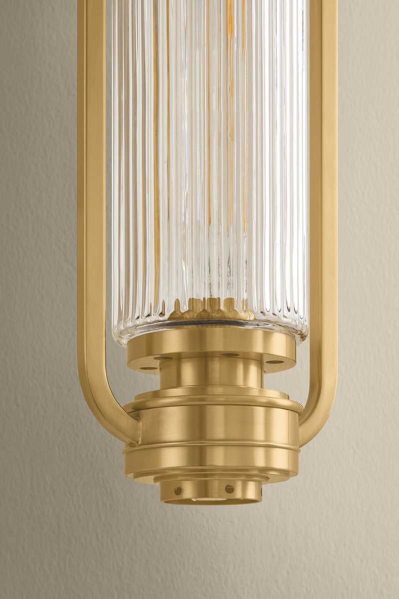 Binnewater One Light Wall Sconce in Aged Brass Hudson Valley Canada