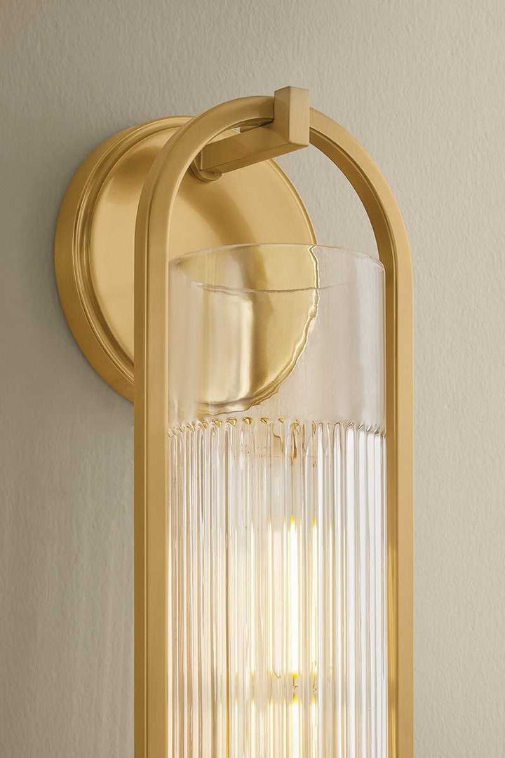 Binnewater One Light Wall Sconce in Aged Brass Hudson Valley Canada