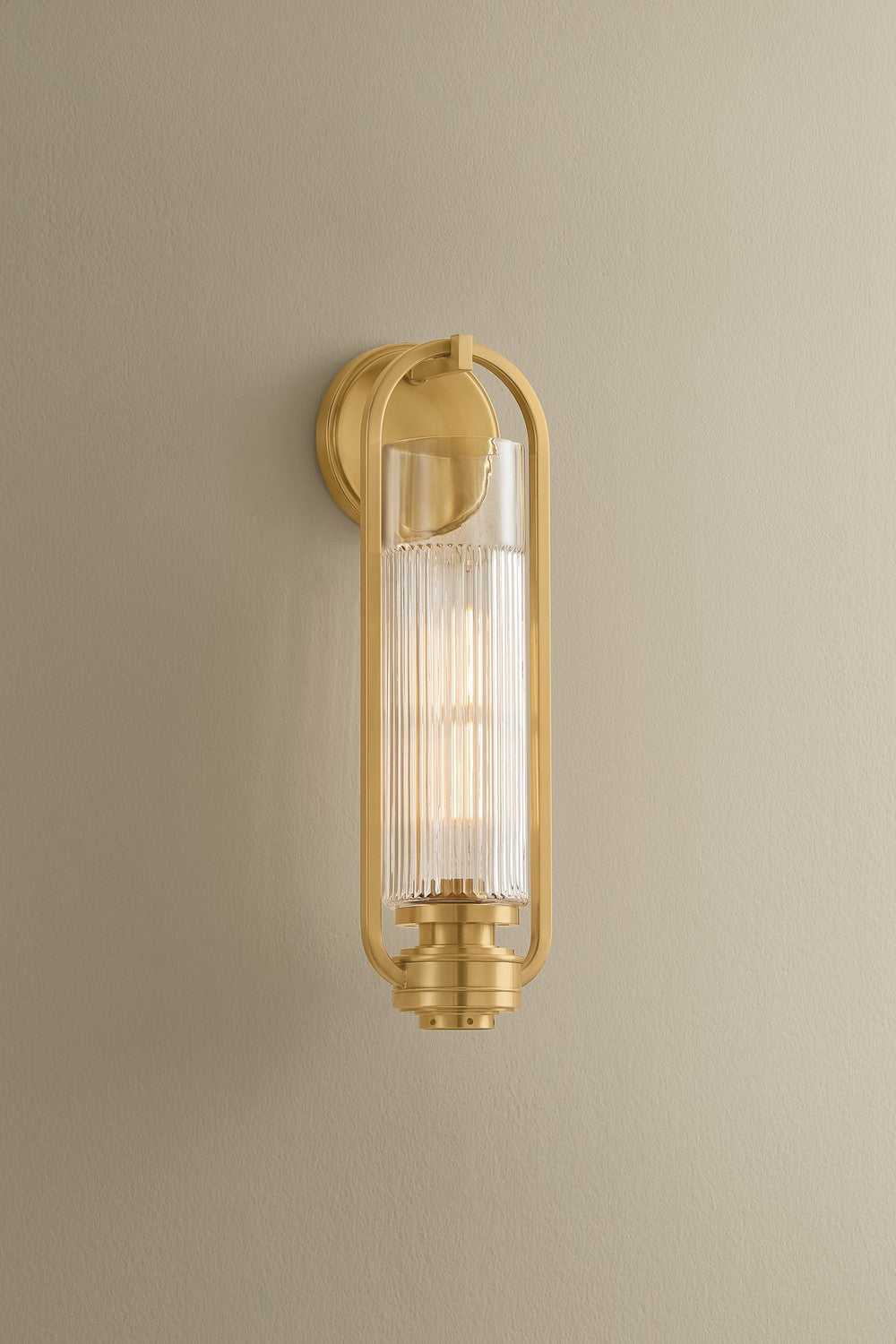 Binnewater One Light Wall Sconce in Aged Brass Hudson Valley Canada