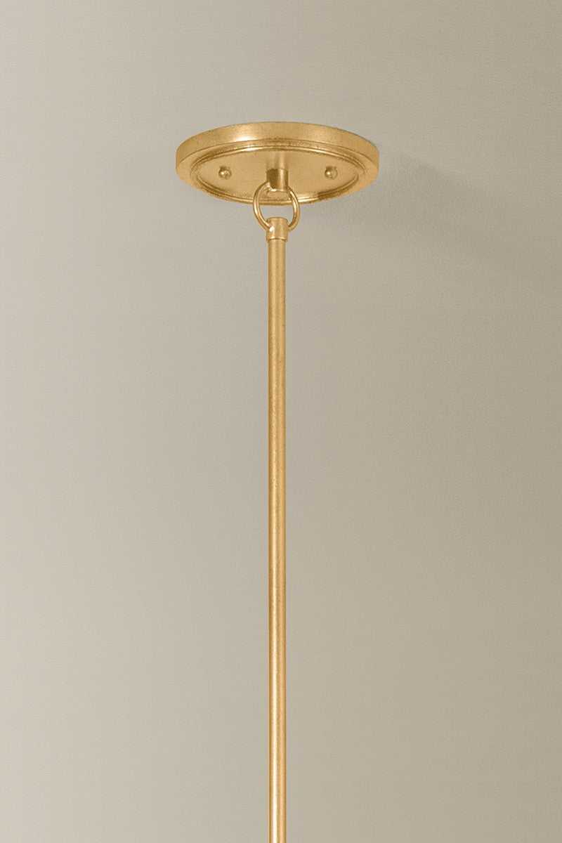 Dekalb Three Light Chandelier in Vintage Gold Leaf Hudson Valley Canada