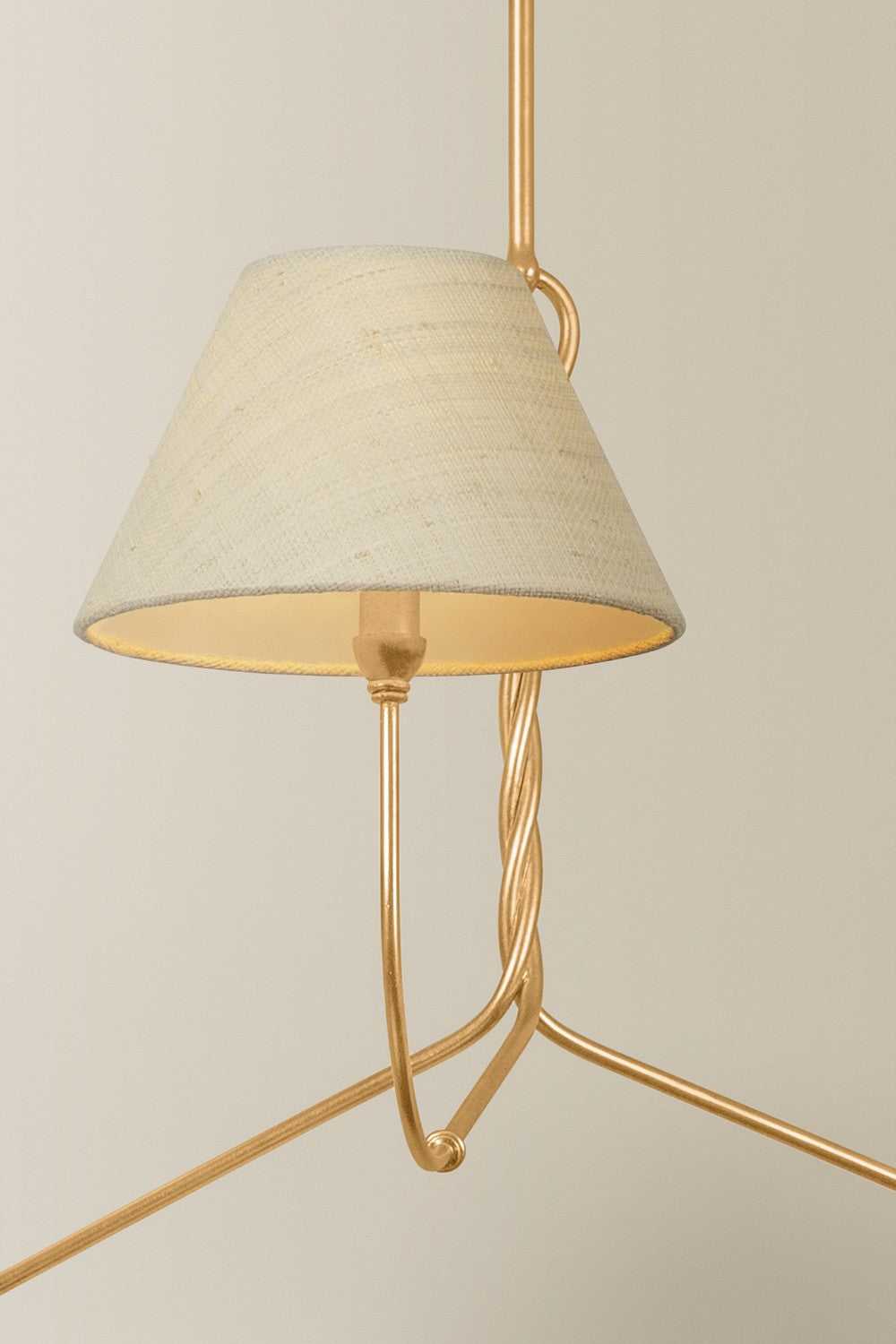 Dekalb Three Light Chandelier in Vintage Gold Leaf Hudson Valley Canada