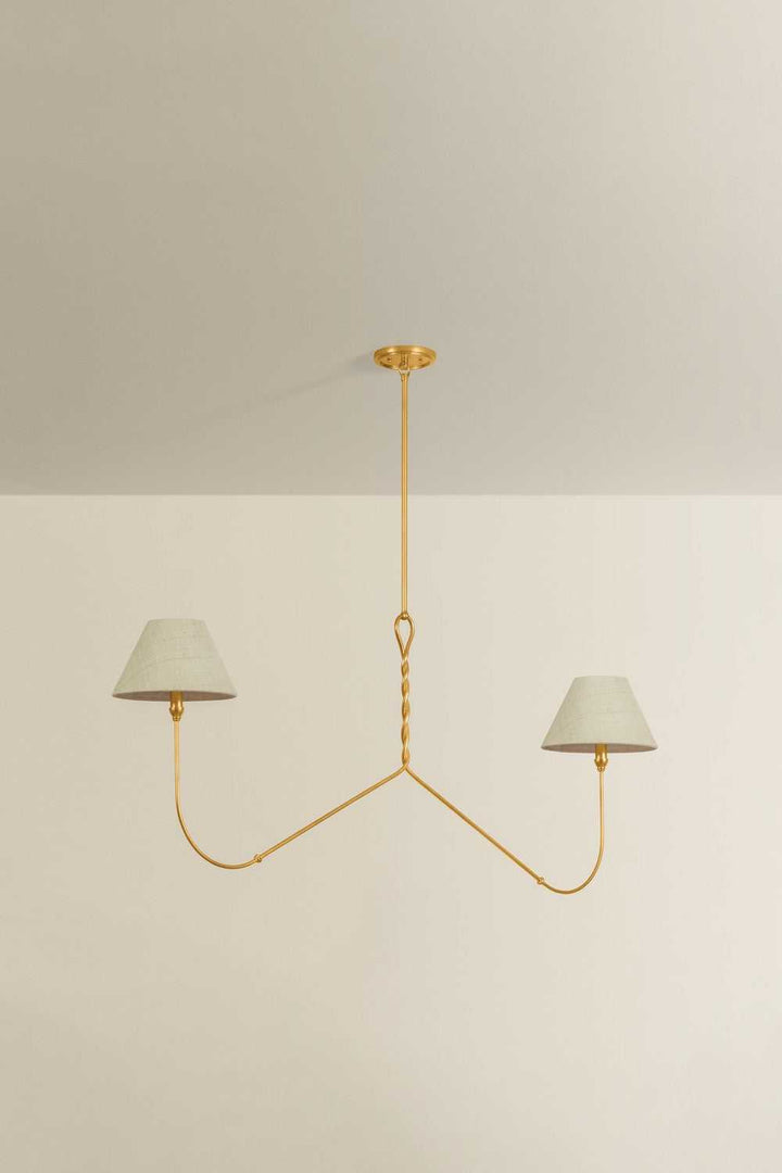 Dekalb Two Light Linear in Vintage Gold Leaf Hudson Valley Canada