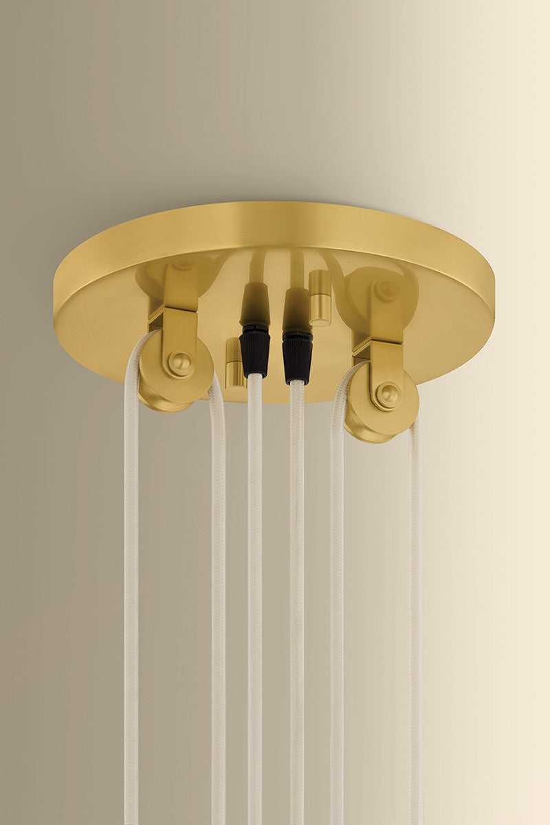 Emmons LED Pendant in Aged Brass Hudson Valley Canada