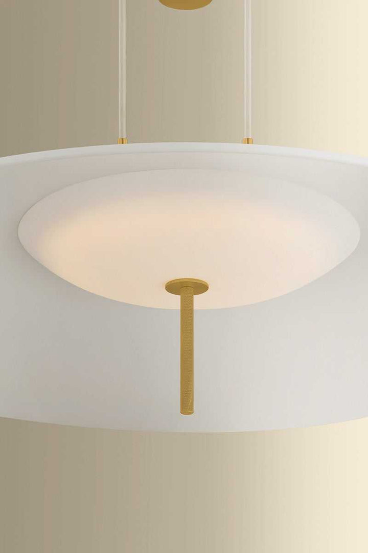 Emmons LED Pendant in Aged Brass Hudson Valley Canada