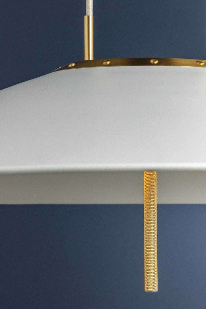 Emmons LED Pendant in Aged Brass Hudson Valley Canada