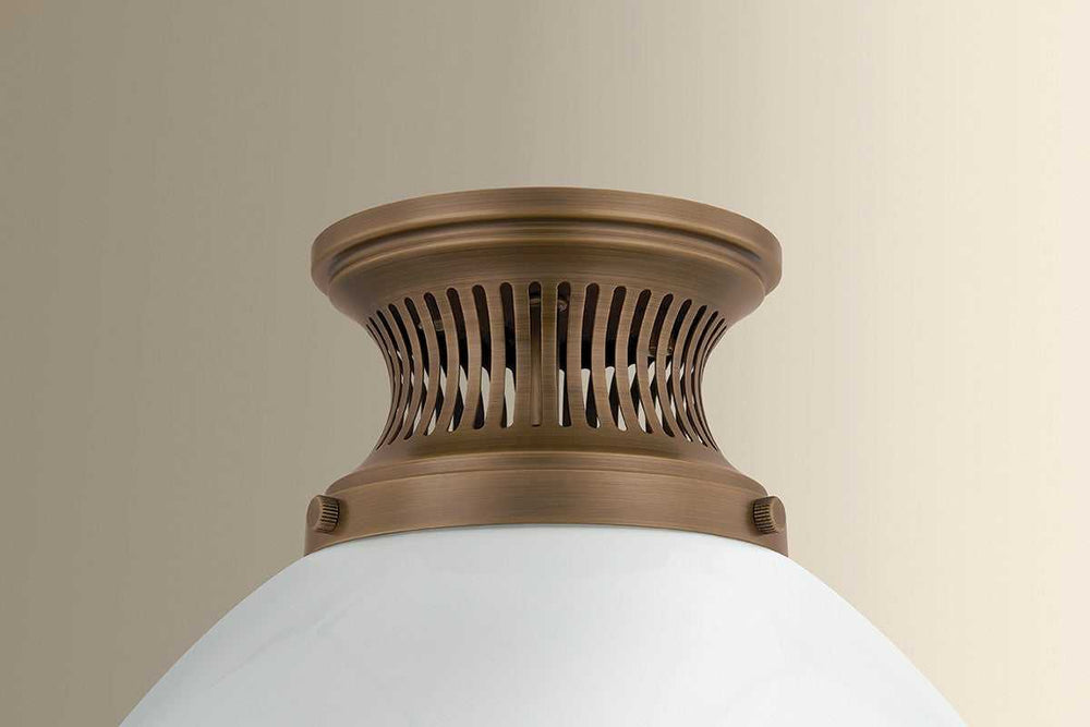 Bruceville One Light Flush Mount in Historic Bronze Hudson Valley Canada