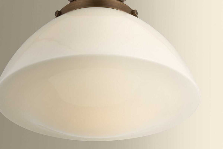 Bruceville One Light Flush Mount in Historic Bronze Hudson Valley Canada