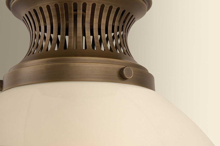 Bruceville One Light Flush Mount in Historic Bronze Hudson Valley Canada