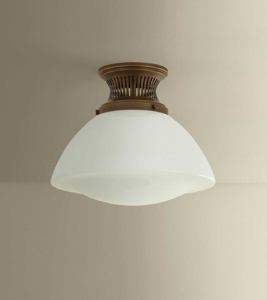 Bruceville One Light Flush Mount in Historic Bronze Hudson Valley Canada