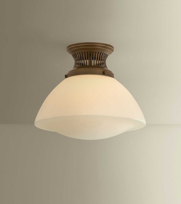 Bruceville One Light Flush Mount in Historic Bronze Hudson Valley Canada