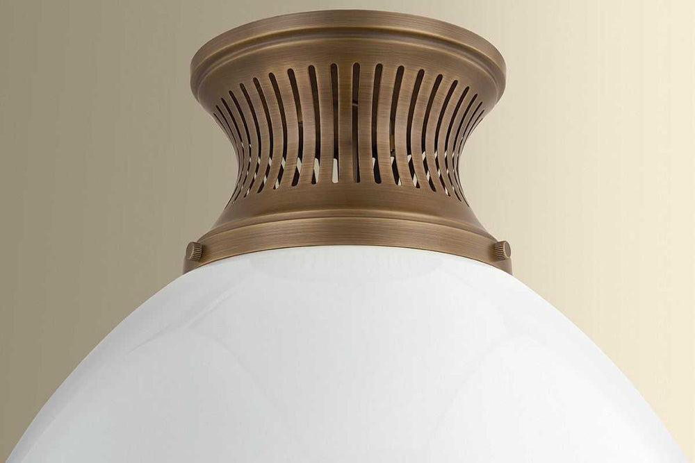 Bruceville One Light Flush Mount in Historic Bronze Hudson Valley Canada