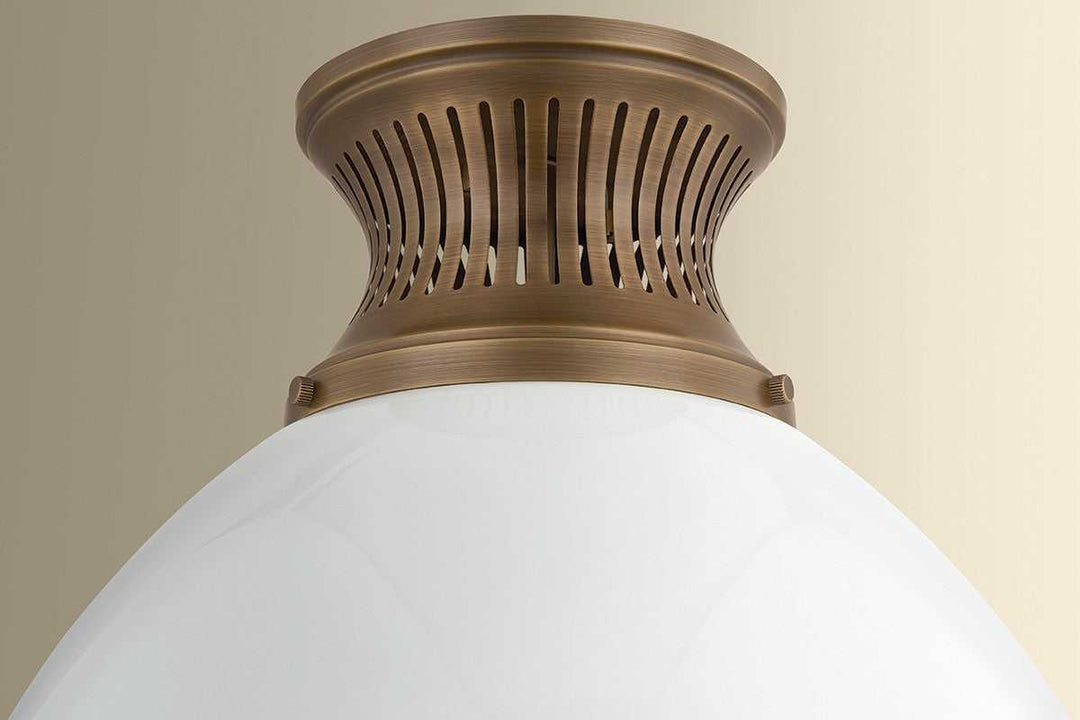 Bruceville One Light Flush Mount in Historic Bronze Hudson Valley Canada