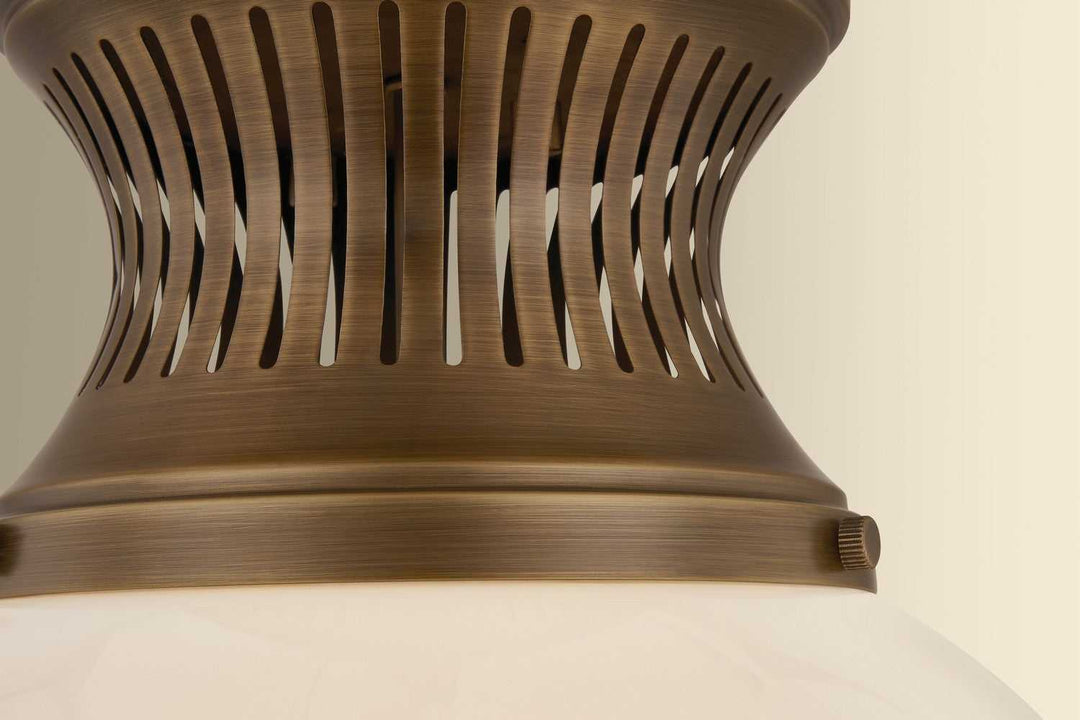 Bruceville One Light Flush Mount in Historic Bronze Hudson Valley Canada