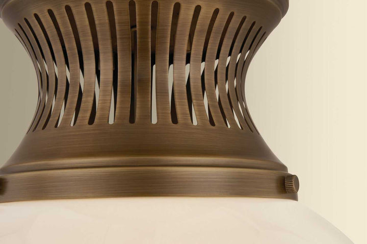 Bruceville One Light Flush Mount in Historic Bronze Hudson Valley Canada