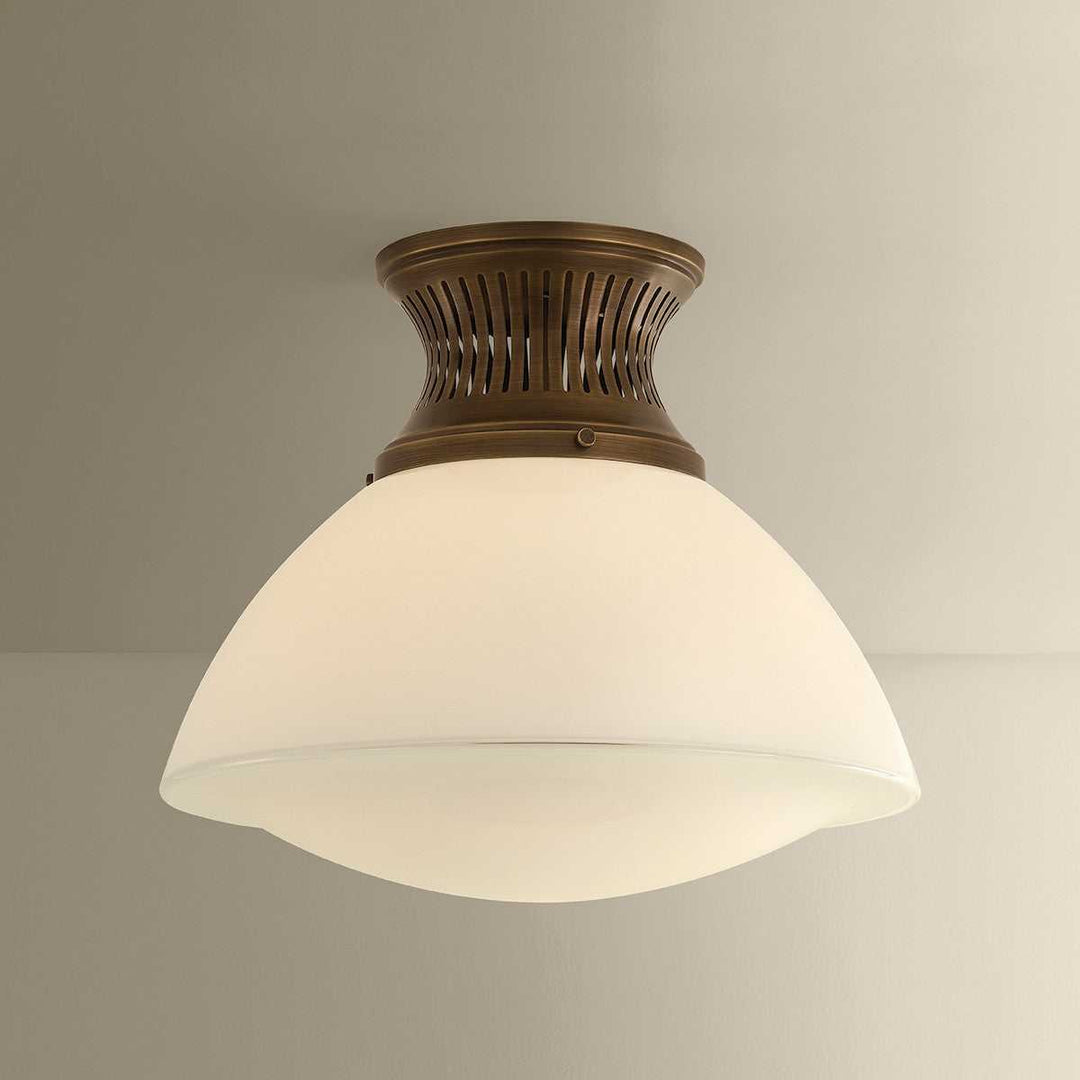 Bruceville One Light Flush Mount in Historic Bronze Hudson Valley Canada