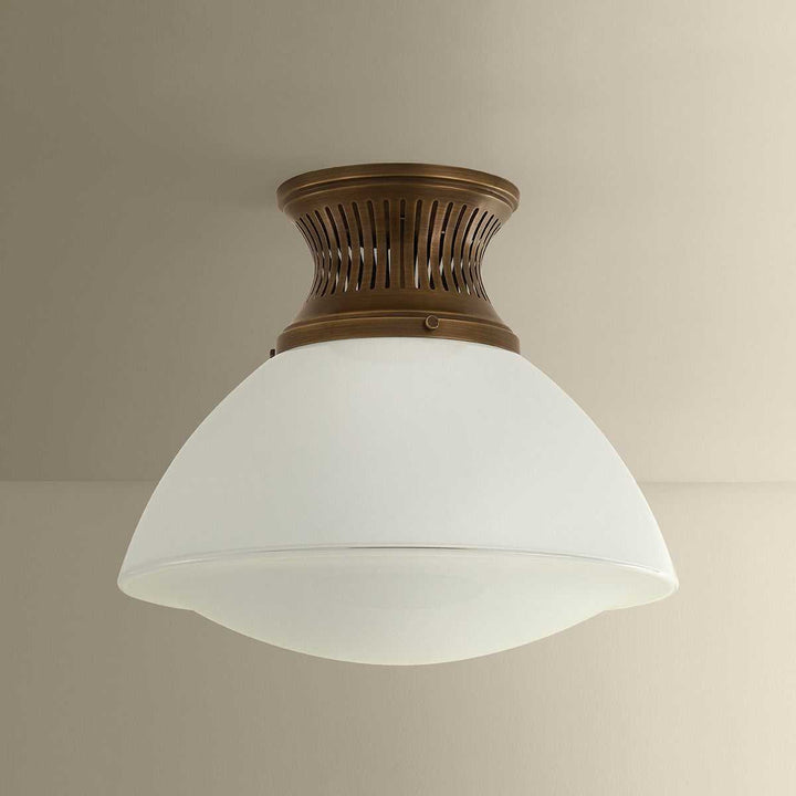 Bruceville One Light Flush Mount in Historic Bronze Hudson Valley Canada