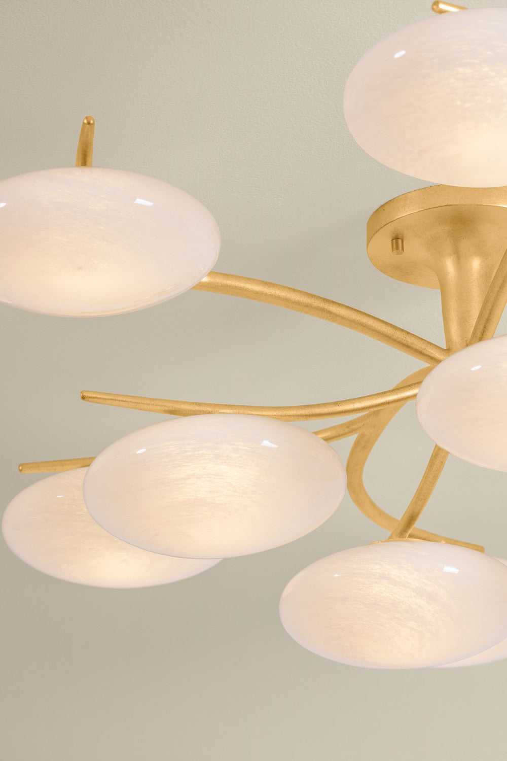Bayberry LED Semi Flush Mount in Vintage Gold Leaf Hudson Valley Canada