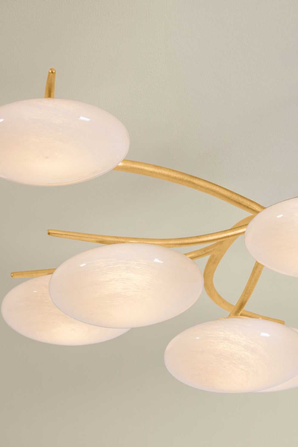 Bayberry LED Semi Flush Mount in Vintage Gold Leaf Hudson Valley Canada